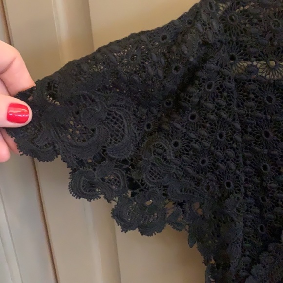 REBECCA TAYLOR- NWOT Black lace cocktail dress. - Picture 5 of 13